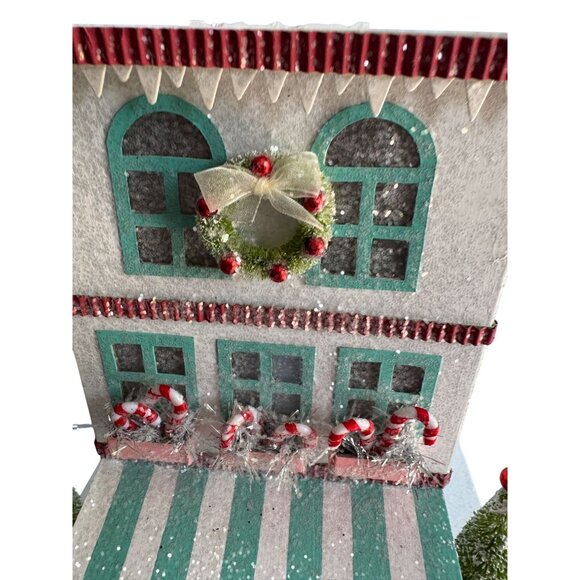 Bethany Lowe Christmas Peppermint Paper House Decor Hand Signed LC2483 - Picture 6 of 8